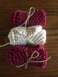 Hand Knit Dish Cloth Set {3}